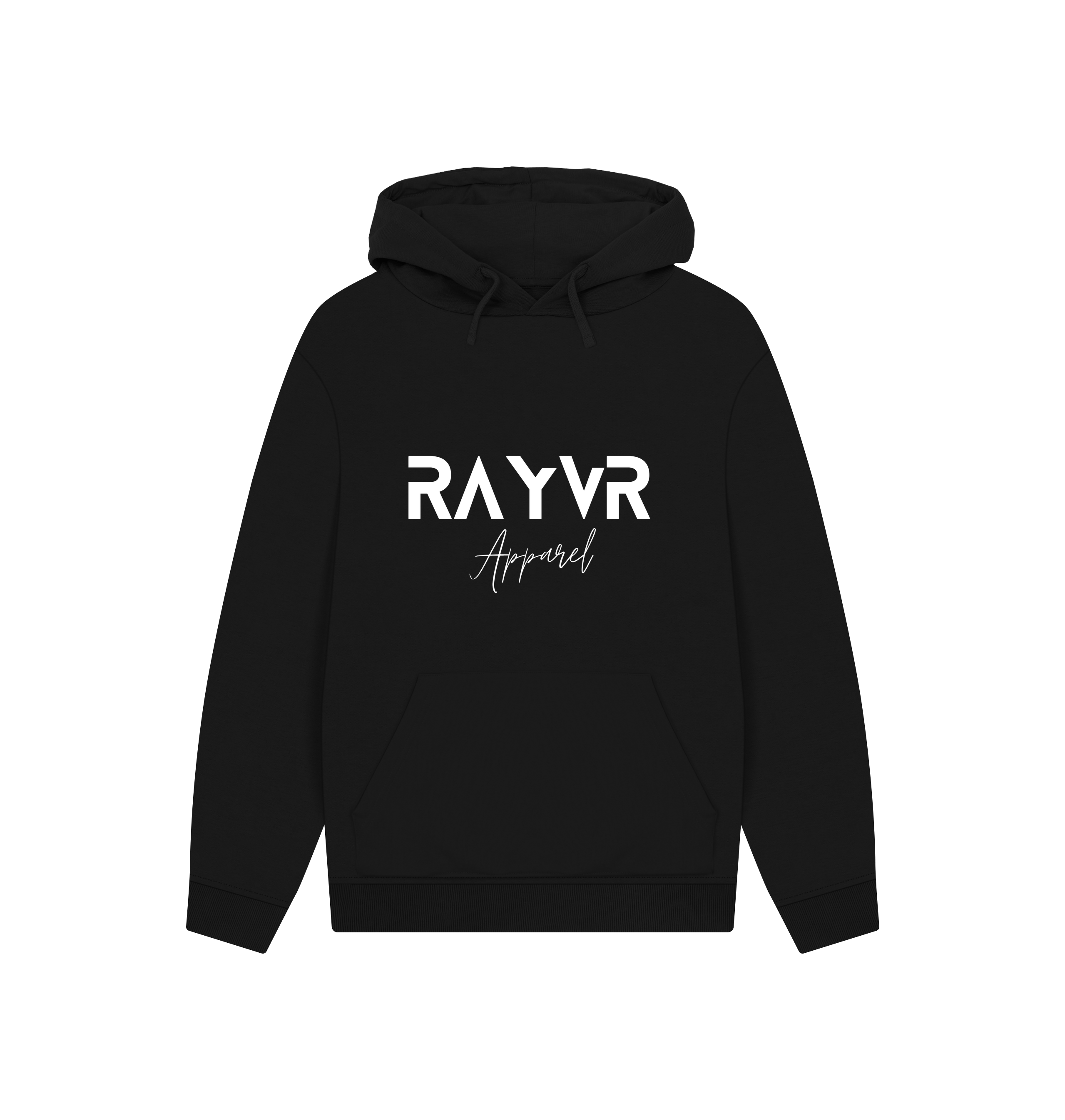 Black Printed Hoody Front